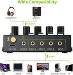 LiNKFOR 4 Channel 3.5mm Audio Mixer Stereo Audio Mixer Support RCA Input and - Image 3