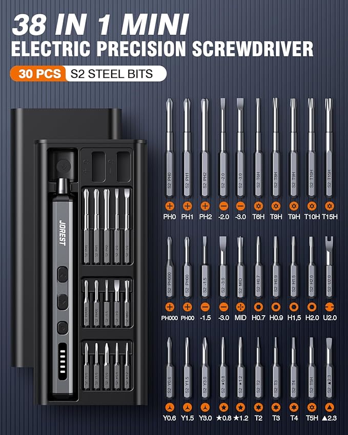 JOREST Mini Electric Screwdriver, Precision Set - Image 7