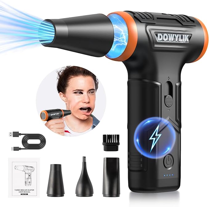 Compressed Air Duster, 220000RPM Canned Air Duster by DOWYLIKHOME
