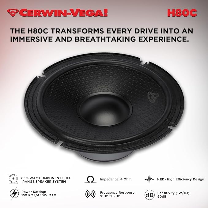 CERWIN-VEGA! HED 2025 Edition-8” Component Full Range Speaker System - Image 2