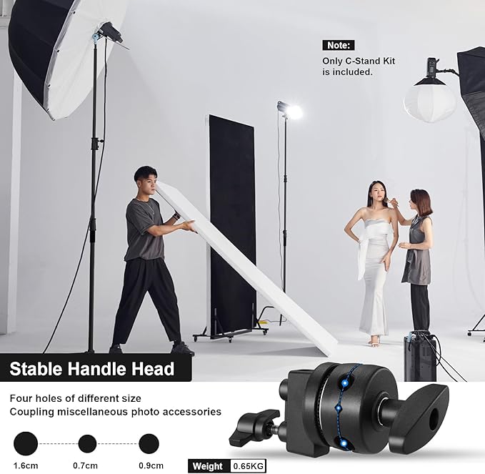 10.8ft/330cm Heavy Duty C Stand Stainless Steel Light Stand - Image 4