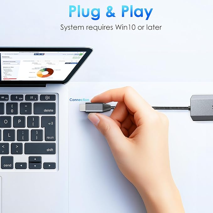 WAVLINK USB C to Ethernet Adapter 2.5 Gbps, USB to 2.5G Ethernet Adapter - Image 5