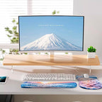 Mouse Pad Wrist Support, Laokiiy 2 in1 Keyboard Wrist Rest+ Ergonomic Mouse Pad - Image 6