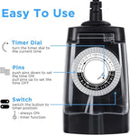 G-ELEK Outdoor Timer Outlet Waterproof, 24 Hour Outdoor Light Timer, Timers - Image 4