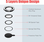 AGVEE 3+3 6 Pack for iPhone 15/15 Plus, Bling Diamond & Glitter Metal Ring 9H - Image 7