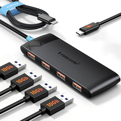 10Gbps USB C Hub, 4 Ports USB3.2 Splitter by Lemorele