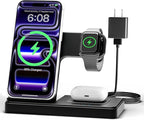 Wireless Charger iPhone Charging Station: 3 in 1 Charger Stand Multiple Devices by GETPALS