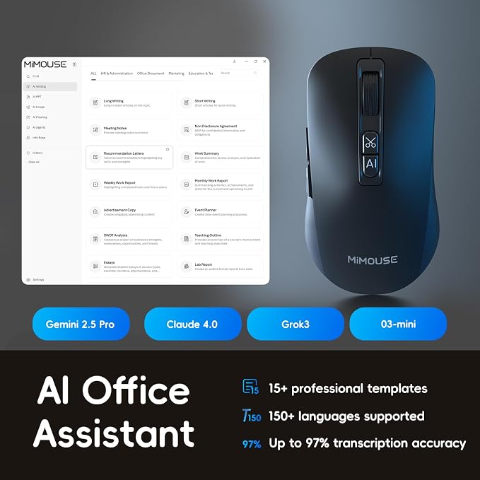M4 Wireless Smart Ai Mouse For Pc Laptops, One-Touch Voice Input, Ai Assistant - Image 2