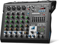 6 Channel Audio Interface Dj Mixer Soundboard Console 99 Dsp Reverb Delay by RiworalAudio