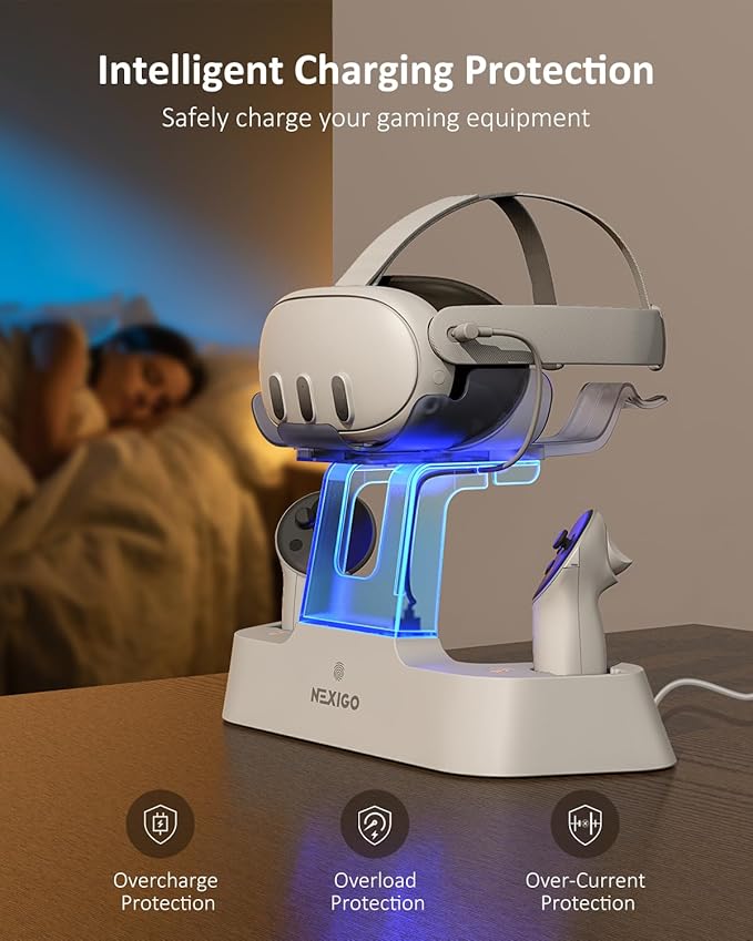 NexiGo Enhanced Charging Dock for Meta Quest 3 and 3S, - Image 6