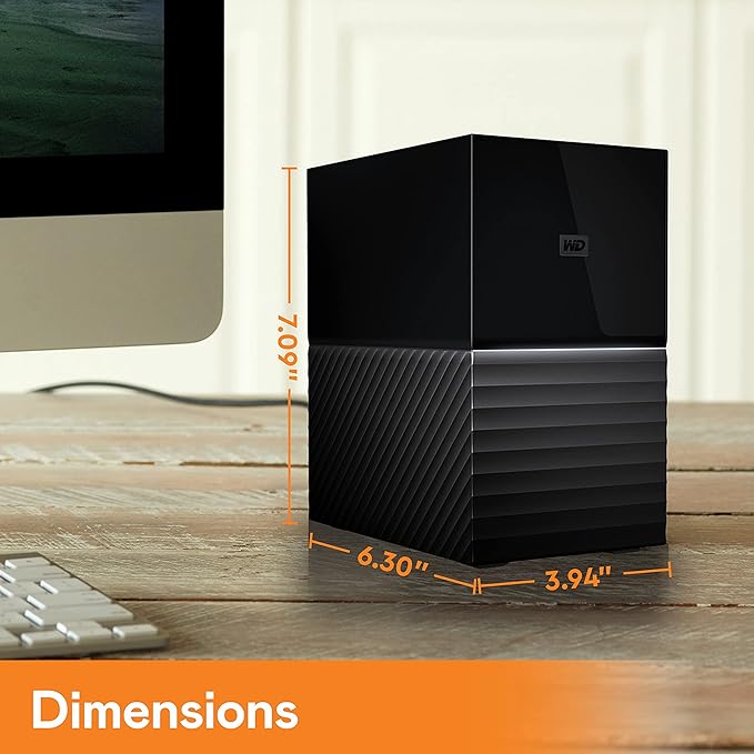 WD 16TB My Book Duo Desktop RAID External Hard Drive HDD, USB 3.1, - Image 2
