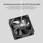 12V 120mmx25mm 4.72inch Small Dual Ball Bearing Window Fan IP44 Moisture-Proof - Image 3