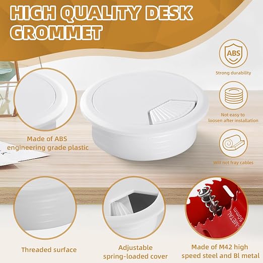 Desk Grommet 2 Inch 10 Pieces, Desk Hole Cover - Image 3