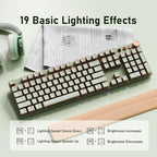 EWEADN V20 Wired Mechanical Keyboard, 104 Keys Backlit LED Keyboards, Media - Image 7