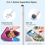 Stylus Pen for iPad, 2 in 1 Active and Capacitive Apple Pen, Fast Charge for - Image 2