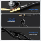 Elecan Headphone Extension Cable 10 Ft, 1/8 Inch 3.5 MM AUX Cord Wire Male to - Image 3