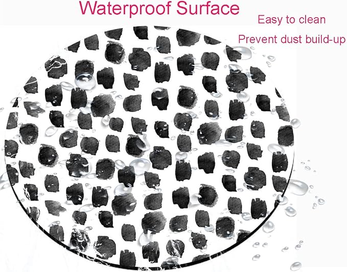 Round Mouse Pad, Polka Dot Print Premium-Textured Mouse Mat, Small Non-Slip - Image 4