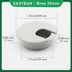 5 Pcs Desk Grommet 1-3/8" / 35 mm, Desk Cord Hole Cover, Cable Grommet ABS - Image 8