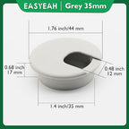 10 Pcs Desk Grommet 1-3/8" / 35 mm, Desk Cord Hole Cover, Cable Grommet ABS - Image 8