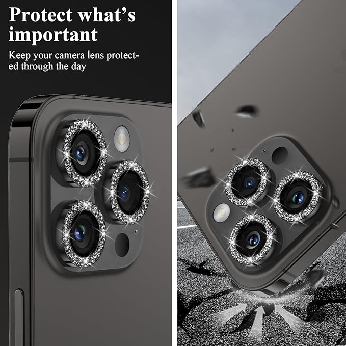 YWXTW Designed for iPhone 14 Pro/iPhone 14 Pro Max Camera Lens Protector Bling - Image 6