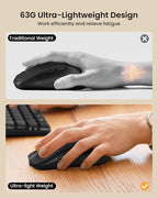 ProtoArc Mechanical Keyboard and Mouse, KM310 Wireless Rechargeable Aluminum - Image 5