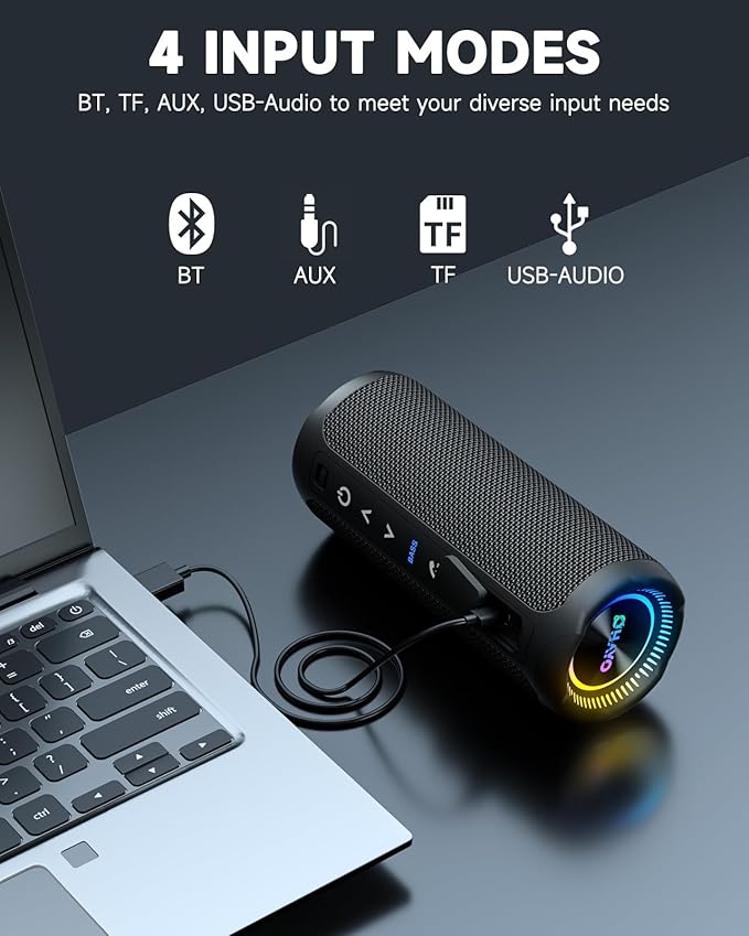 Bluetooth Speakers Wireless Loud Stereo Sound IPX7 Waterproof Outdoor Portable - Image 5