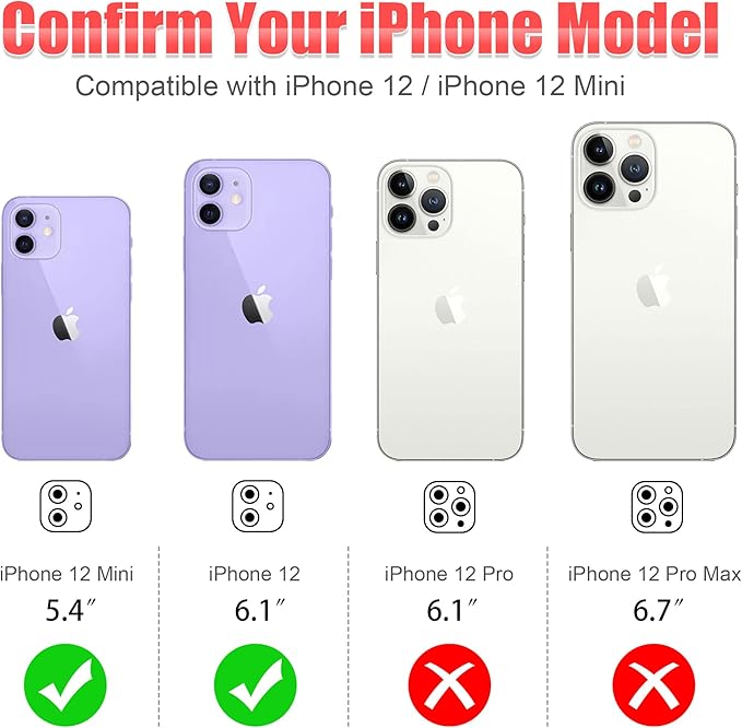 AGVEE 3+3 6 Pack for iphone 12 Pro/12/12 Mini/11 Pro Max/11 Pro/11 Camera Lens - Image 5