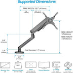 AVLT Single 27”-45” RGB Gaming Monitor Arm Desk Mount Built-in 20 Lighting - Image 4