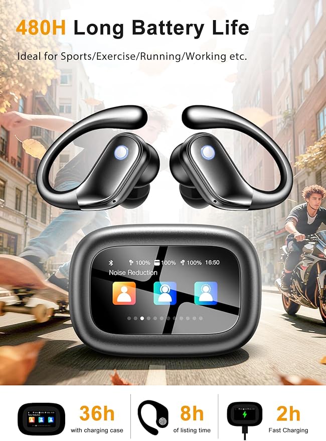 jaddsa Wireless Earbuds, ENC Noise Cancelling, Ear Buds - Image 8