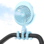 2025 Upgarded 4000mAh Misting Baby Stroller Fan, Rechargeable Battery Operated by COMLIFE