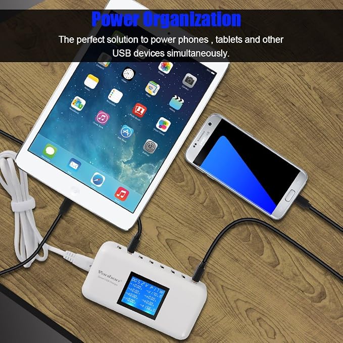 60W 8-Port USB Wall Charger, Tablet and Multiple Devices - Image 6