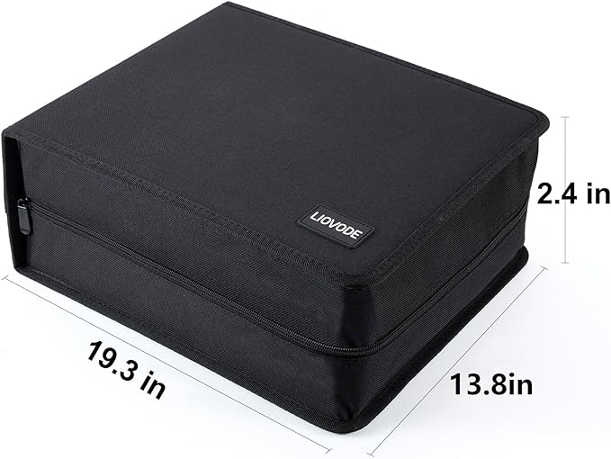 LIOVODE DVD Case 200 DVDs and 100 Booklets Capacity, CD/Blu-ray Storage Binder - Image 7
