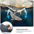 Whale Mouse Pad, Animals Art Mouse Pads, Mouse Mat Square Waterproof Mouse Pad - Image 6