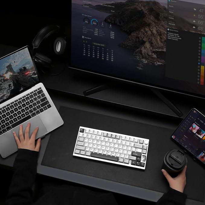 YUNZII AL80 Wireless Mechanical Keyboard, Full Aluminum CNC, Smart LCD Display - Image 8