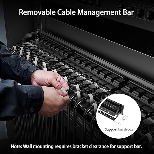Jadaol 48 Port Patch Panel Rackmount or Wall Mount 19-Inch, 2U Cat6 Network - Image 3