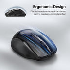 TECKNET Wireless Mouse Rechargeable 4800 DPI Silent USB A & Bluetooth Mouse 6 - Image 8