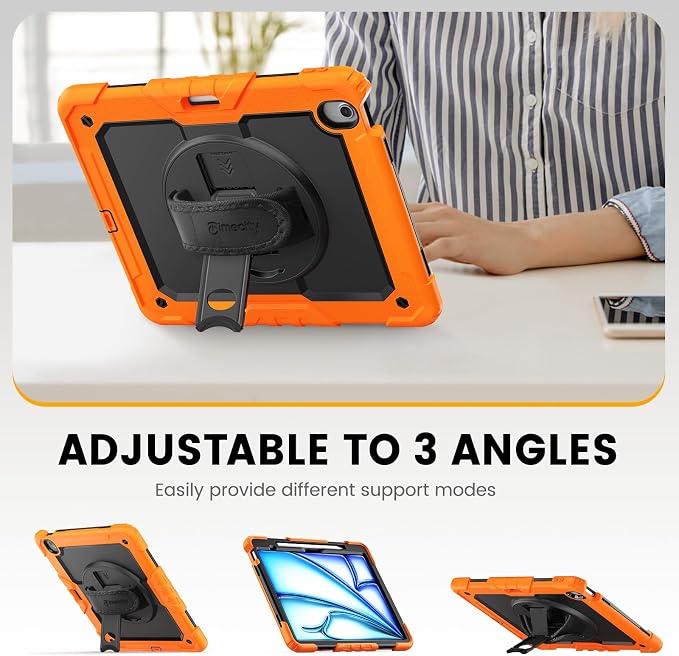 timecity for iPad Air 13 Inch Case M3 2025/ M2 2024, 360° Rotating Stand - Image 5