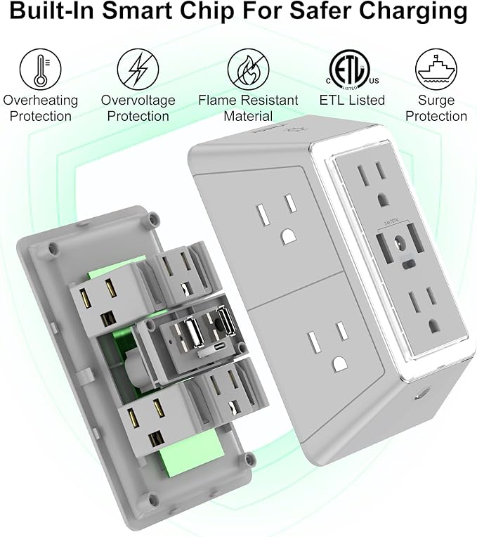 POWRUI Power Strip Surge Protector - Image 2