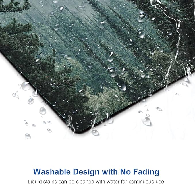 Mouse Pad, Mist Forest Mouse Pad, Washable Square Cloth Mousepad - Image 5