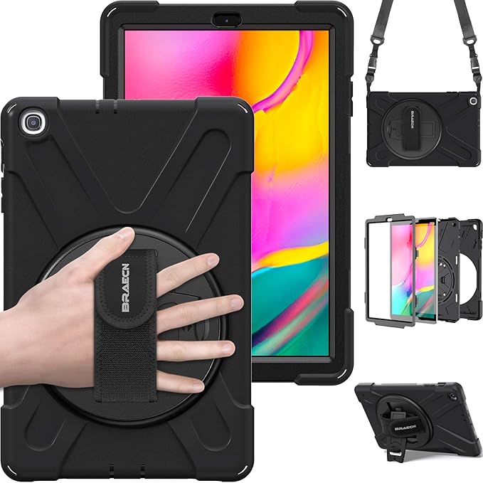 BRAECN for Galaxy Tab A 10.1 2019 Case, Heavy Duty Shockproof Rugged Case by BRAECN