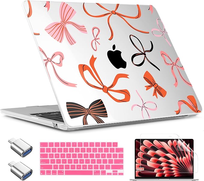 TWOLSKOO Compatible with M4 MacBook Air 13.6 inch Case 2025-2022 Release M4 by TWOLSKOO