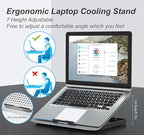 ICE COOREL Aluminum Laptop Cooling Pad, Laptop Cooler Stand - Image 3