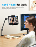 OMOTON Tablet Stand Mount for Desk, Adjustable Phone Holder for Bed - Image 7