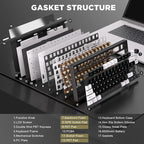 YUNZII AL80 Wireless Mechanical Keyboard, Full Aluminum CNC, Smart LCD Display - Image 5