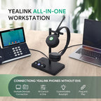 Yealink WH62 DECT Mono Teams Wireless Headset, 525 ft Range Work Headphone - Image 2