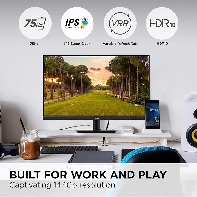 ViewSonic VS3225-2K 32 Inch QHD 1440p IPS Monitor - Image 2