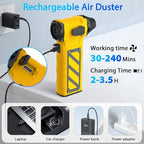 Electric Air Duster-Compressed Air Duster, 60mph Wind Stepless Speed Canned Air - Image 3
