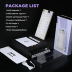YUNZII AL80 Wireless Mechanical Keyboard, Full Aluminum CNC, Smart LCD Display - Image 9