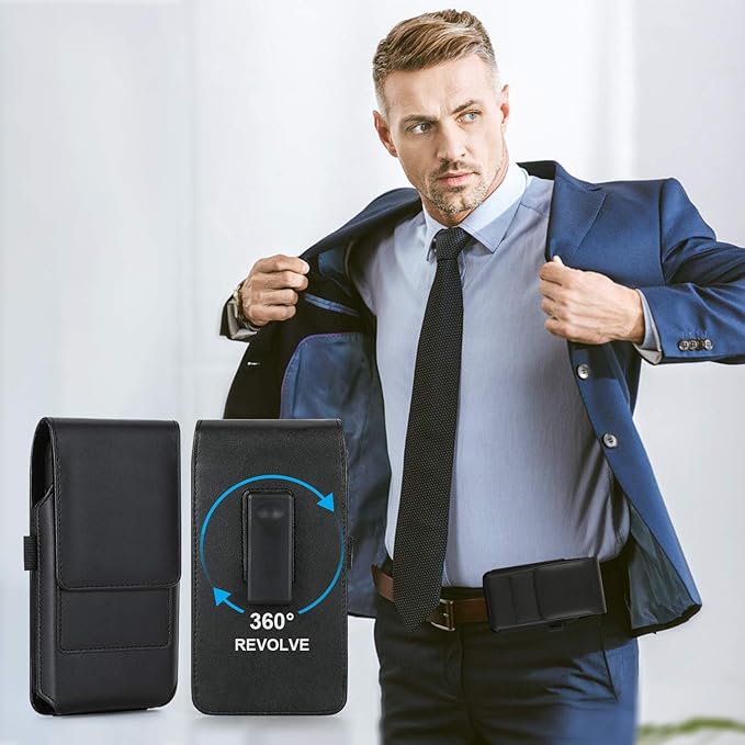 BECPLT Phone Holster for Galaxy S25 Ultra S24/S23/S22/S21/S20 Ultra Leather - Image 6