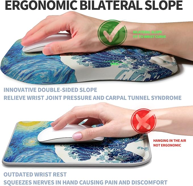 Ergonomic Raised Mouse Pad Wrist Support - Image 2